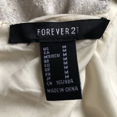 Forever21 Sun Dress Linen Look Italian Summer Side Slit Midi Length Size Medium
