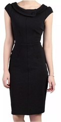 Jolie Moi Collared Cap Sleeved Dress, Black Size UK 14 Ref PF7
