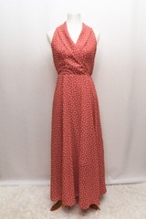 Vintage Datiani womens dress red white polka dot maxi size 4 modern S