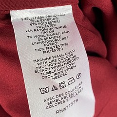 Ann Taylor Sheath Dress Womens 4 Sleeveless Career Red Sheath Boat Neck Slit