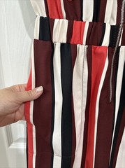 Express XS Dress Front Zip Pockets Elastic Waist Multicolor Stripe NWT SEE NOTE