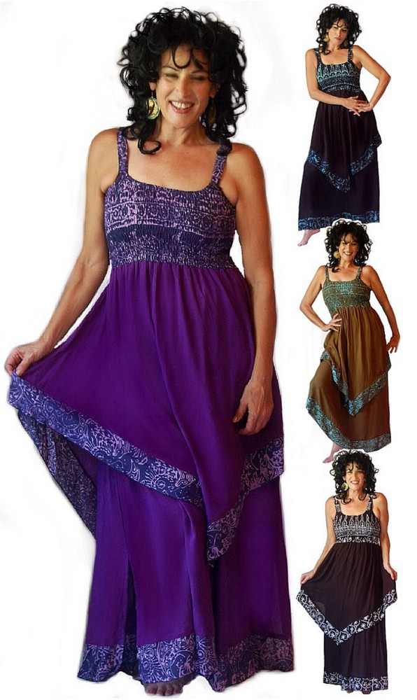 u pick color & size maxi sleeveless smocked dress l XL 1X 2X 3X doubled layered