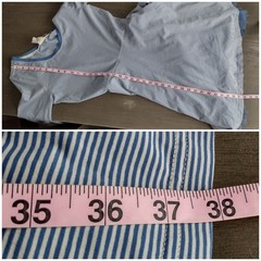 Matilda Jane Between the Lines Blue Stripe Tulle Dress Size Large
