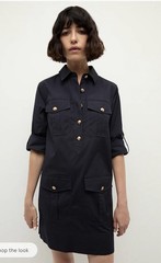 Veronica Beard Saude Cargo Dress Color: Navy $498
