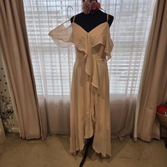 Dusty Rose Chiffon Women&rsquo;s Dress Size 10/12 New