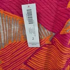 Chico&rsquo;s Palm Party Tropical Print Fringe Hem Dress Womens Size 2 US Large L