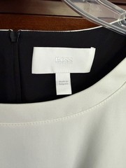 Hugo Boss Daina Black and White Colorblock Dress size 10 *MINT Condition *