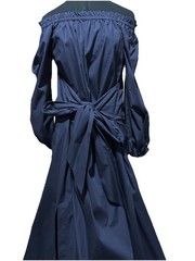 Stunning Scanlan Theodore Navy Off Shoulder Maxi Dress Tie Front Dress Size 8