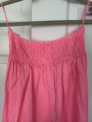Devotion Small 100% Silk Light Pink Strapless Maxi Dress