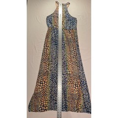 HD in Paris Anthropologie Beaded Halter Maxi Dress Animal Print, Women&rsquo;s US 10