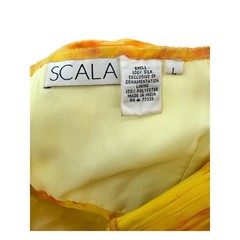 Scala Vintage 100% Silk Beaded Halter Dress Sz L Watercolor Whimsygoth Cottage