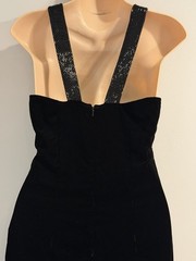 AFTER EIGHT Velvet Beaded Maxi Long Dress Party Formal 80&rsquo;s 90&rsquo;s Vintage size 8