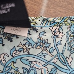Vintage Y2k GAP 100% Silk Handkerchief Slip Dress Sz 2 Blue Paisley Fairycore