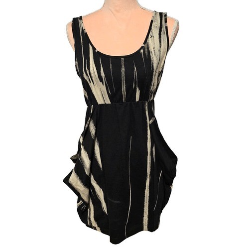 Alythea Sleeveless Tie Dye Draped Sides Mini Dress