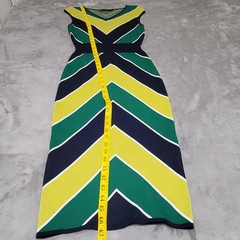 New York & Company Dress Womens Small Multicolor Stripe Bodycon Midi Sleeveless