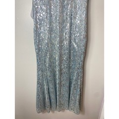 JS COLLECTIONS DRESS 12 GOWN BLUE MOTHER OF THE BRIDE FORMAL EVENING WEDDING