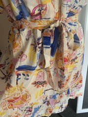 Sam Edelman Abstract Multicolor Collared Short Sleeve Button Belted Dress 12