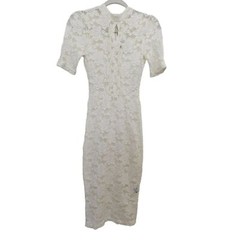 Cherry Koko Made in Korea Off White Lace Overlay Dress