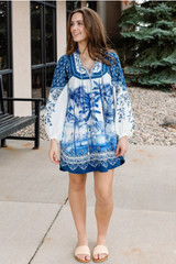 Farm Rio Dress, XL, Palm Tree design, Perfect Condition!