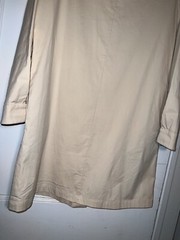 John Patrick Tunic Button Down Shirt Dress Beige Cotton Size L. d123
