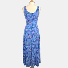 TIKAL Trading Co. Key West Tropical Butterfly Print Maxi Dress Size S Cotton