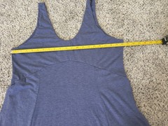 NWT Halara U-Neck Low Back Split Summer Sun Dress Womens L Blue Resortwear NWT