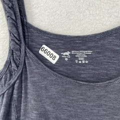 HORNY TOAD Dress M Tencel Organic Cotton Slub Swing Tank Mini Sleeveless Gray