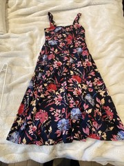 pact organic fit flare square neck dress – Dayspring blooms – Medium