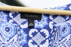 Talbots Dress Medium Effortless Jersey Maxi Peasant Bohemian Boho Beach Stretch
