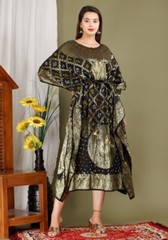 Women&rsquo;s Premium Quality Black Tafita Kaftan For Party Wear Item