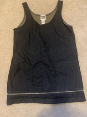Prairie Underground Womens Pep Dress Sz Large Blue Organic Cotton Denim Jumper