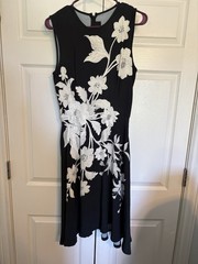 Naeem Khan Women&rsquo;s Black And White Flower Dress Size 4