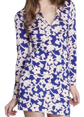 NWOT Diane von Furstenberg DVF 1974 Reina Jersey Tunic Shift Dress Floral 2 0 XS
