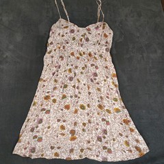 Billabong Women&rsquo;s Size M White Multicolor Floral Sweetheart Short Rayon Sundress