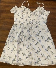 Vintage Forever 21 Y2K Floral Mini L Coastal Romantic Summer Dress
