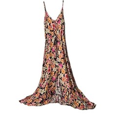 Rewind Floral High Low Midi Dress Size XS Adjustable Strap Boho Summer Ruffle