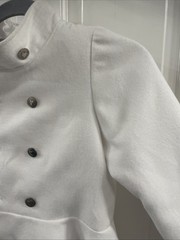 High Low Duchess White Jacket Custom Adult XS Child L Wedding, Gala, Communion