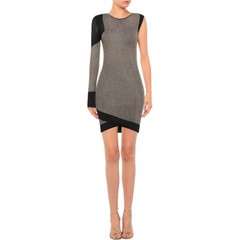 JUST CAVALLI Jumper Dress Pencil Metallic Gold Black Dress Size 44 – RP £497.00