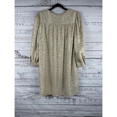 Elizabeth And James Dress 4 Size Small Jacquard V Neck Shift 3/4 Sleeve Short