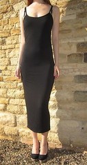 Midi Maxi Length Women Strappy Dress Summer Beach Black Size 8 10 12 14 16 18 20