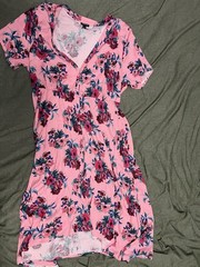 Torrid Pink Floral Midi Dress