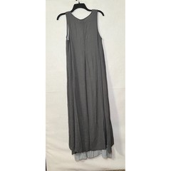 Coco+Carmen Gray/Blue Gauze Lagenlook Whimsigoth Cottage Layered Maxi Dress L/XL