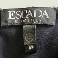 Escada Elements Navy Blue Sequin Cowl Neck Maxi Triple Strap Gown EU42 US10