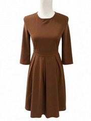Womens Brown ¾ Sleeve Spring, Summer, Autumn And Winter Elegant Sz S