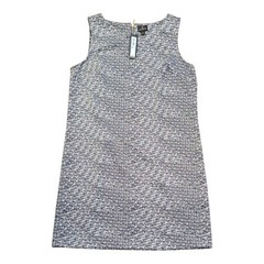 NWT Worthington Black White Geometric Office Chic Sleeveless Shift Dress Large