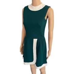 Vintage Robbie Rivers Dress 60s Polyester Green Mod GoGo – S