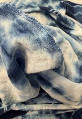 Natural Life XS/S Blue Tie-Dye 100% Cotton Gauze Spaghetti Strap Midi Dress FLAW