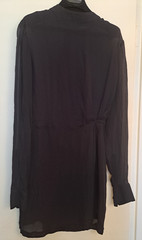 Rag & Bone Lyla Sheer Long Sleeve Black Mini Dress Size 2 Free Shipping