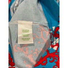 Lilly Pulitzer Blue Red Coral Starfish Print V-Neck Empire Waist Dress Small