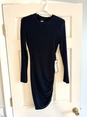 B Darlin Blue Shimmer Asymmetrical Hem Cocktail Dress Size Medium NWT